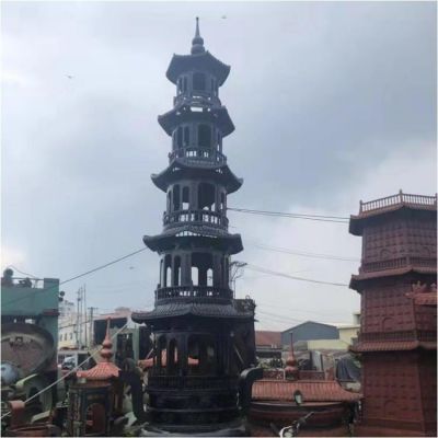 宗教寺庙大型铜雕千层塔香炉博鱼网页版