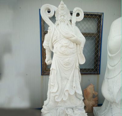 汉白玉石雕佛像庭院寺庙供奉关公博鱼网页版