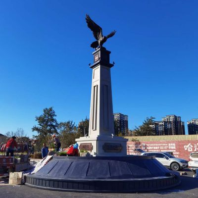 不锈钢镜面大雁博鱼网页版广场大型鹰造型景观园林 精神堡垒
