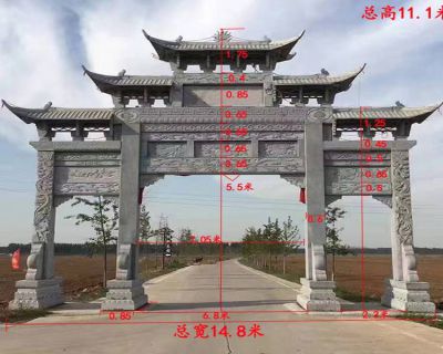 大理石石雕浮雕户外景观门楼牌坊博鱼网页版