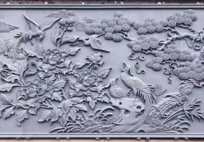 装饰石雕壁画 镂空浮雕影壁墙 景区校园文化墙博鱼网页版