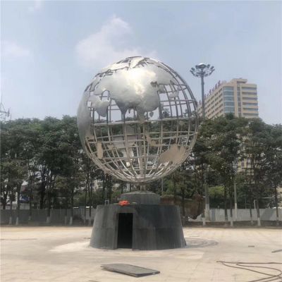 校园广场不锈钢金属镂空地球仪博鱼网页版