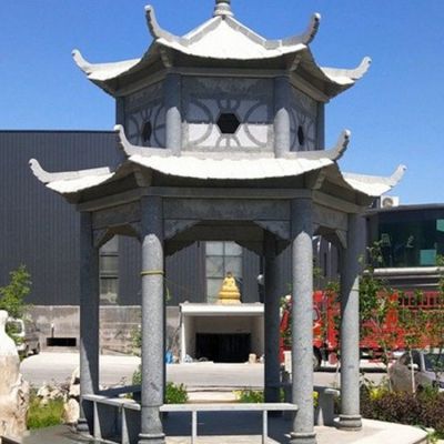 户外景观凉亭 仿古青石石雕亭子博鱼网页版