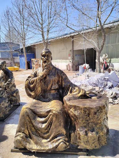 玻璃钢仿铜老中医中医药人物博鱼网页版
