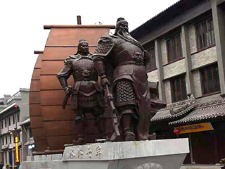 山西运城盬街关羽“水淹七军”情景景观铜博鱼网页版