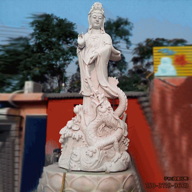 滴水如意观音_汉白玉景点广场佛像