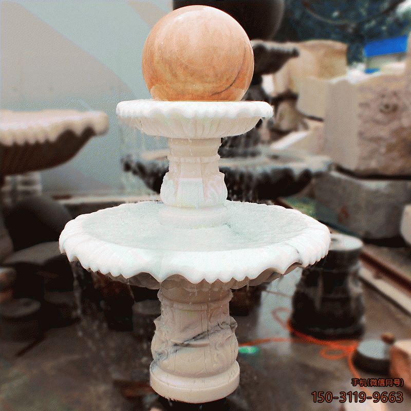 双层石雕风水球_大理石园林装饰构件博鱼网页版