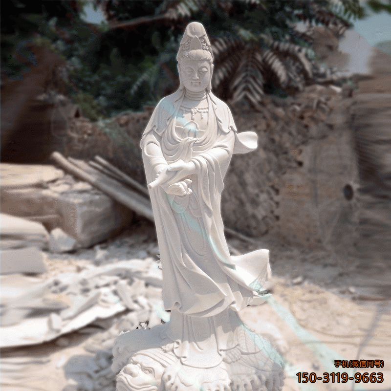 大理石石雕观音像_企业小区保平安佛像博鱼网页版