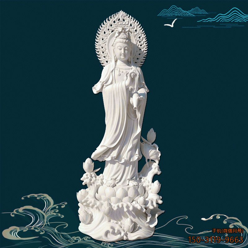 汉白玉弥勒佛像石雕观世菩萨博鱼网页版