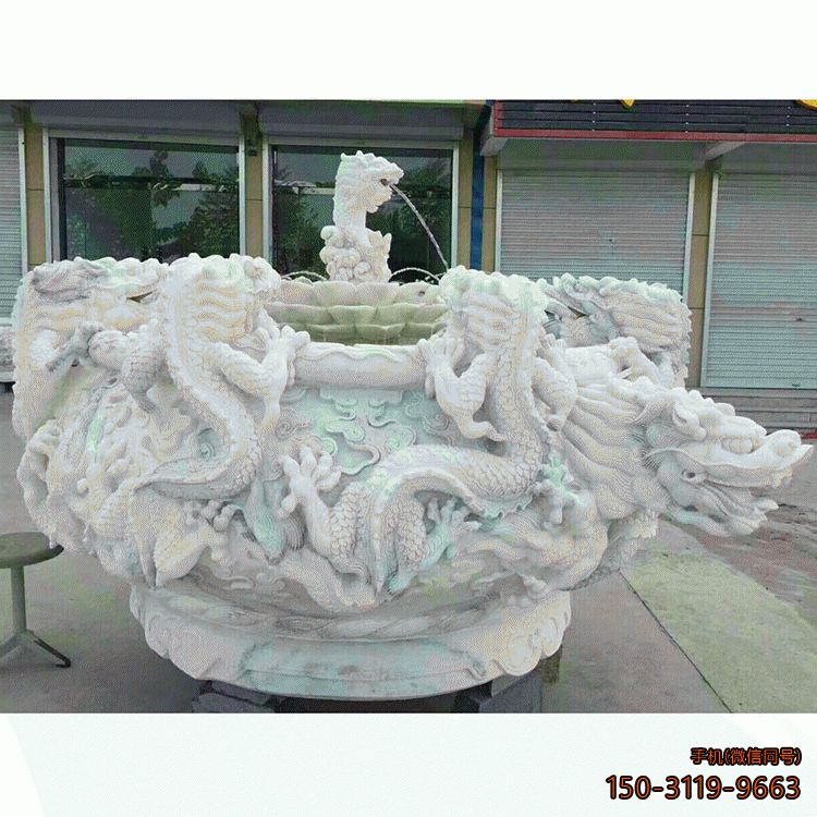 汉白玉石雕花盆花钵_庭院酒店装饰花盆鱼缸博鱼网页版