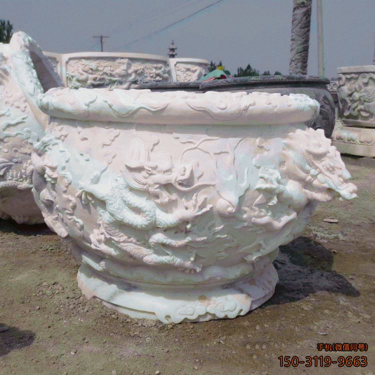 精品鱼缸九龙壁浮雕石雕盆博鱼网页版