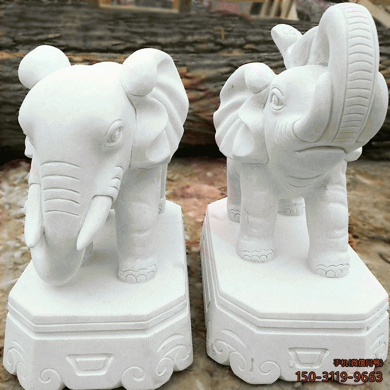 石雕大象_企业庭院招财动物博鱼网页版