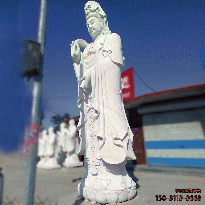 汉白玉石雕观音_赐福保平安佛像博鱼网页版