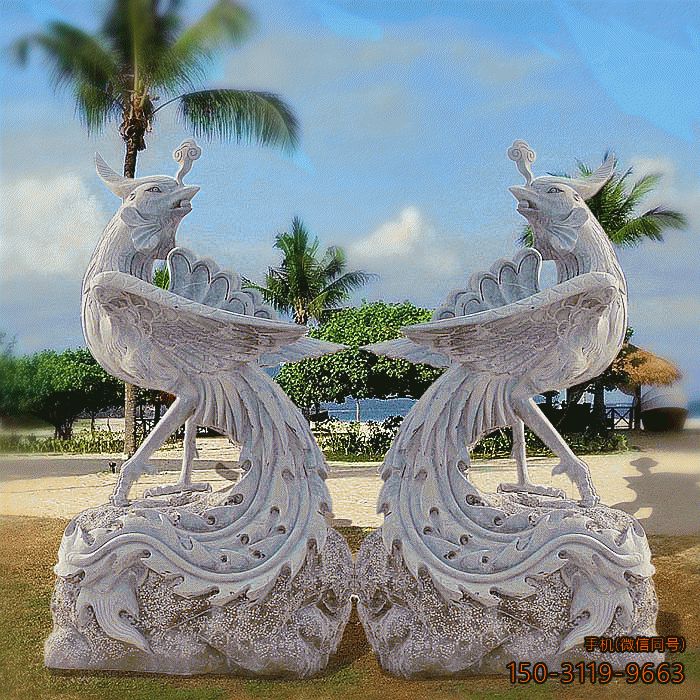 青石凤凰_公园景点动物石雕博鱼网页版