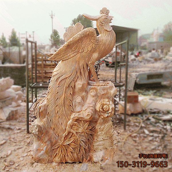 凤栖于梧凤凰景观_公园景点石雕动物博鱼网页版