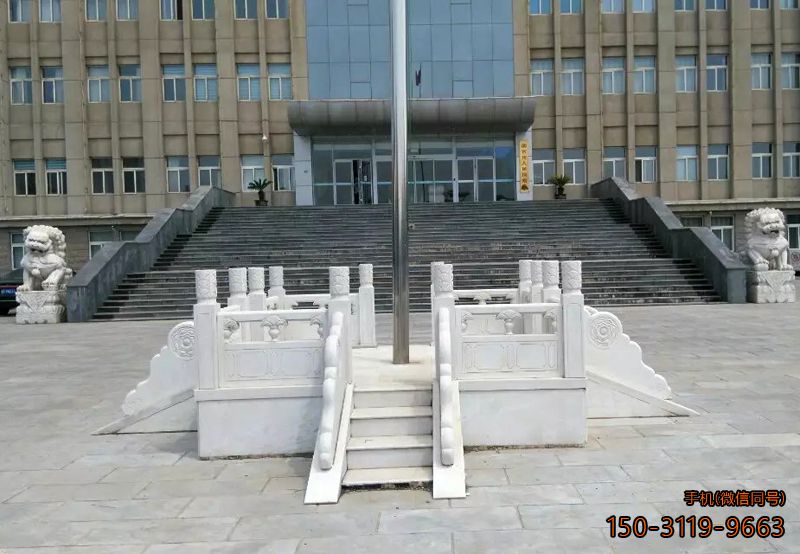 办公楼升旗台_汉白玉雕花石雕国旗台博鱼网页版