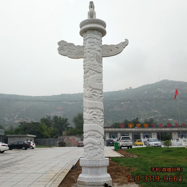 汉白玉华表石雕