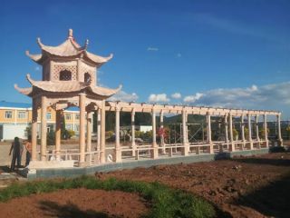 定制博鱼网页版厂家公园园林长廊凉亭