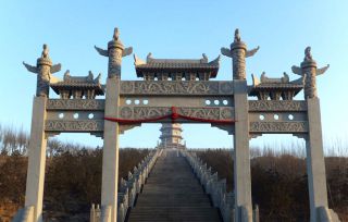 广州村口石牌楼的雕刻风水和图片样式