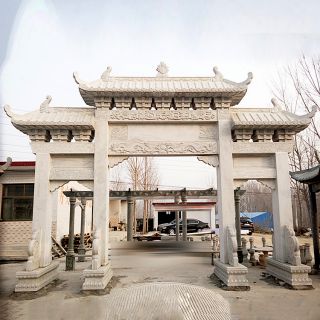 如何雕刻村庄牌坊 _古城古镇门楼石牌坊价格是多少