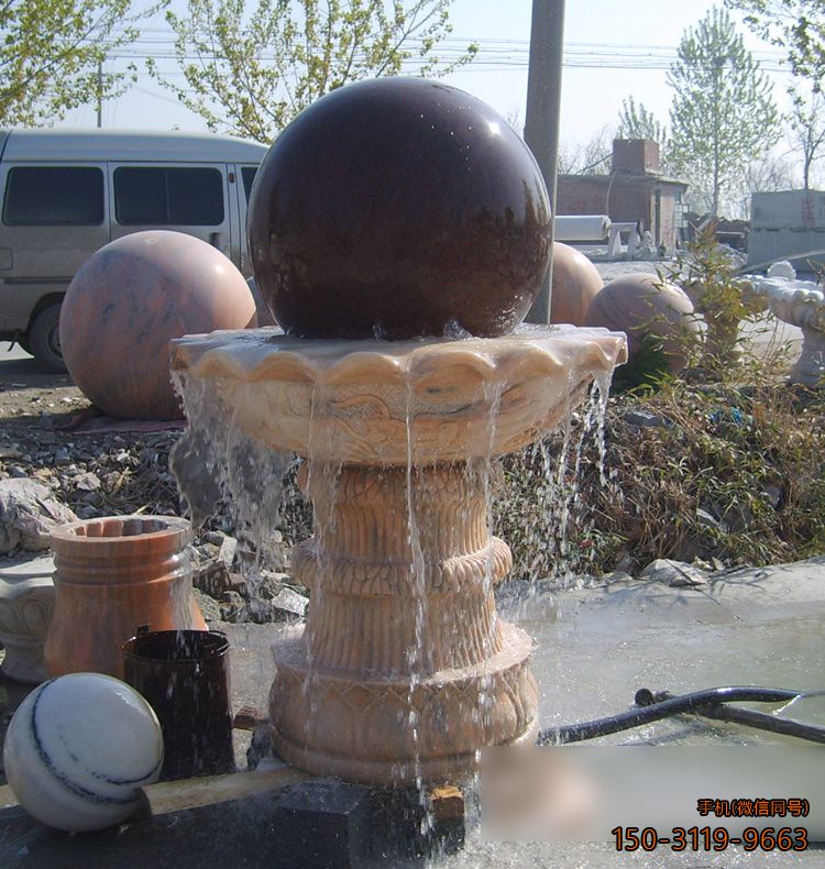 大理石风水球_小区景观园林装饰构件