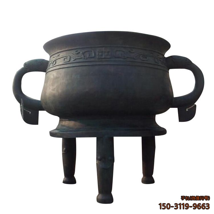 玻璃钢香炉鼎_寺庙祭祀仿铜法器