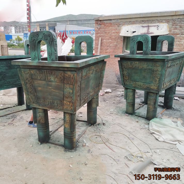 玻璃钢鼎_厂家仿古做旧仿铜鼎