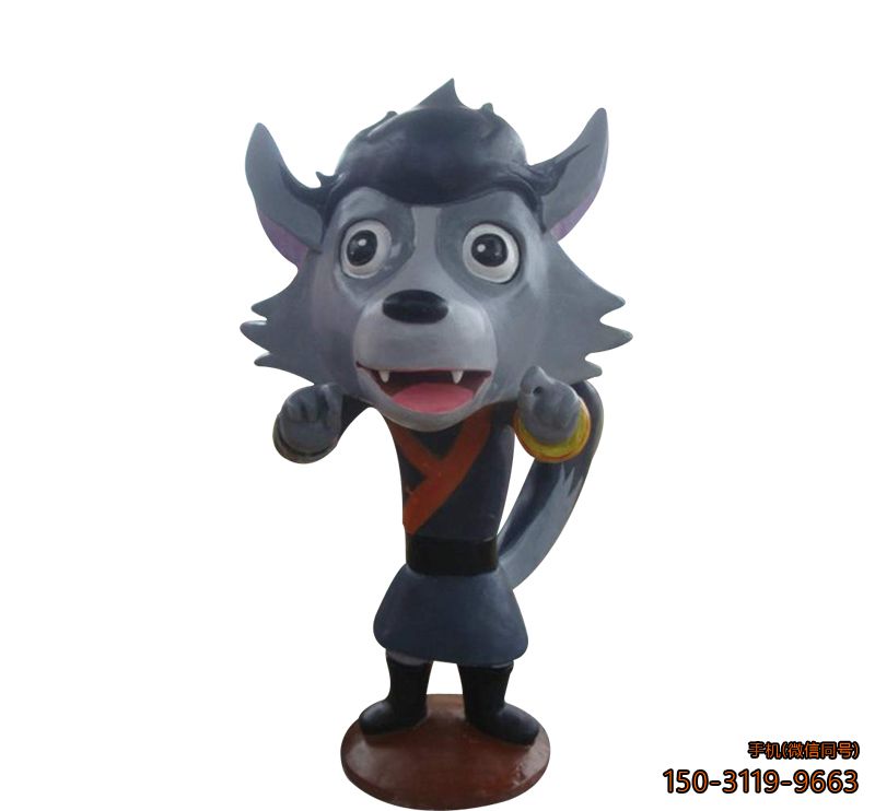 大灰狼塑像_幼儿园卡通动物博鱼网页版