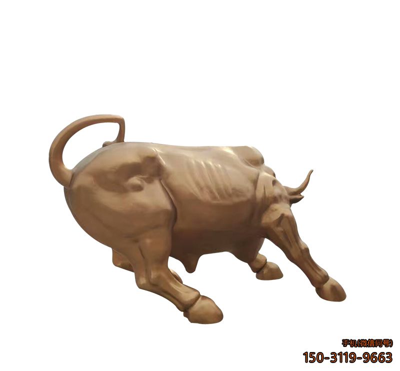 铸铜牛_华尔街广场鎏金动物摆件博鱼网页版
