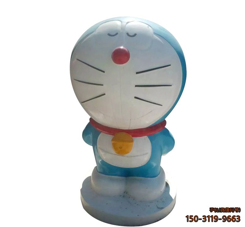 玻璃钢机器猫_幼儿园卡通人物摆件