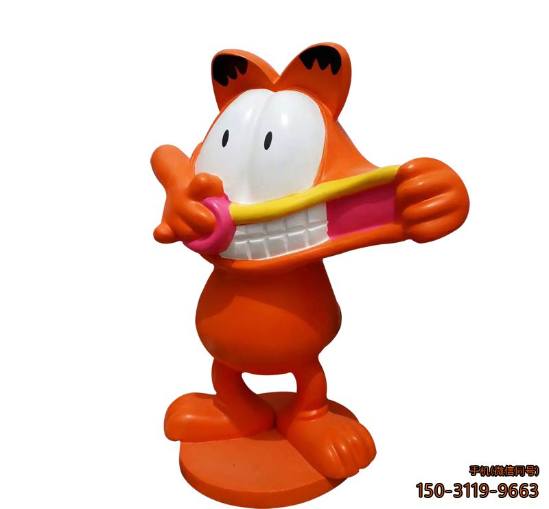 加菲猫摆件_幼儿园玻璃钢卡通人物博鱼网页版