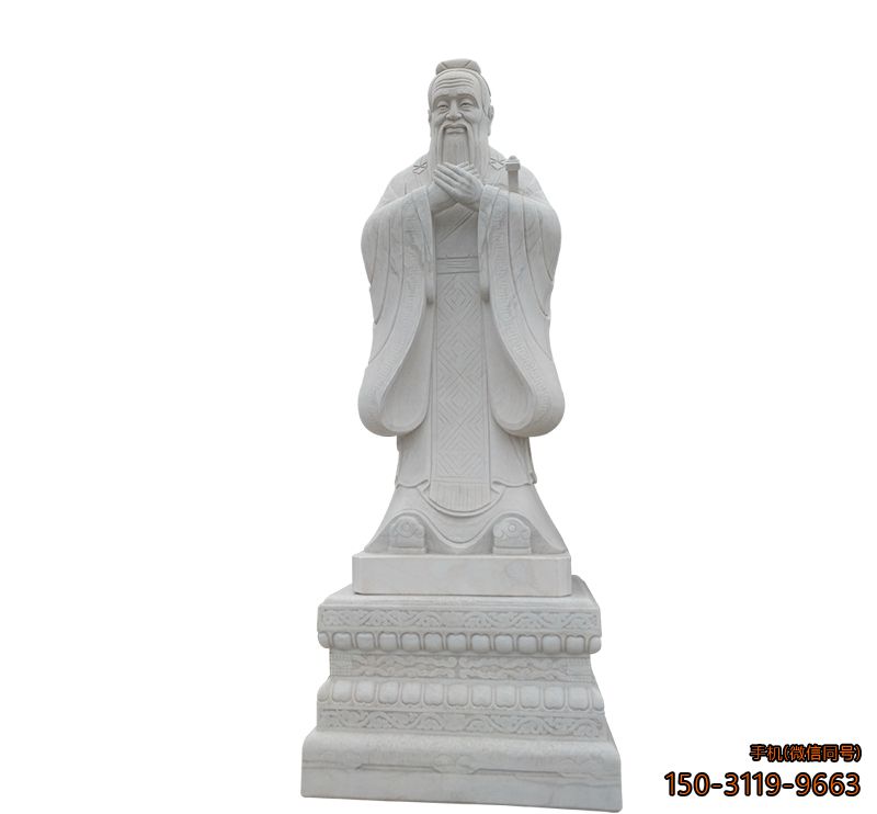 汉白玉孔子像_校园古代伟人塑像博鱼网页版