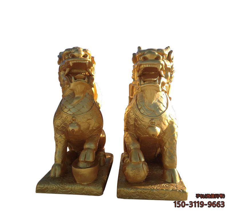 麒麟铜雕_城市企业门口鎏金动物博鱼网页版