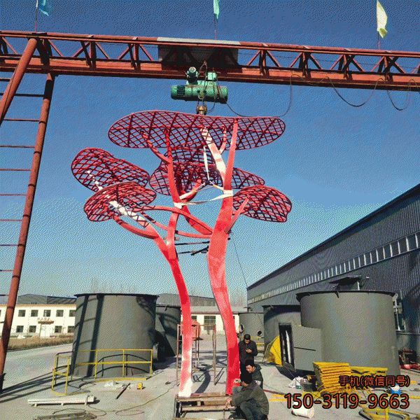 不锈钢树_抽象园林景观树