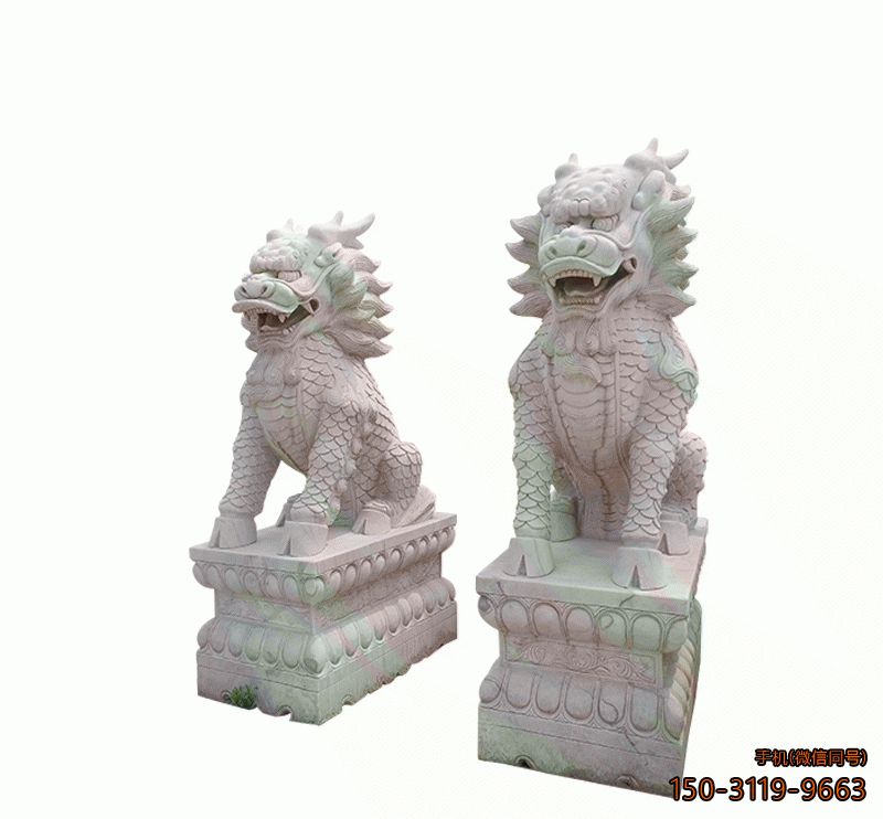 石雕麒麟_园林景区动物麒麟博鱼网页版