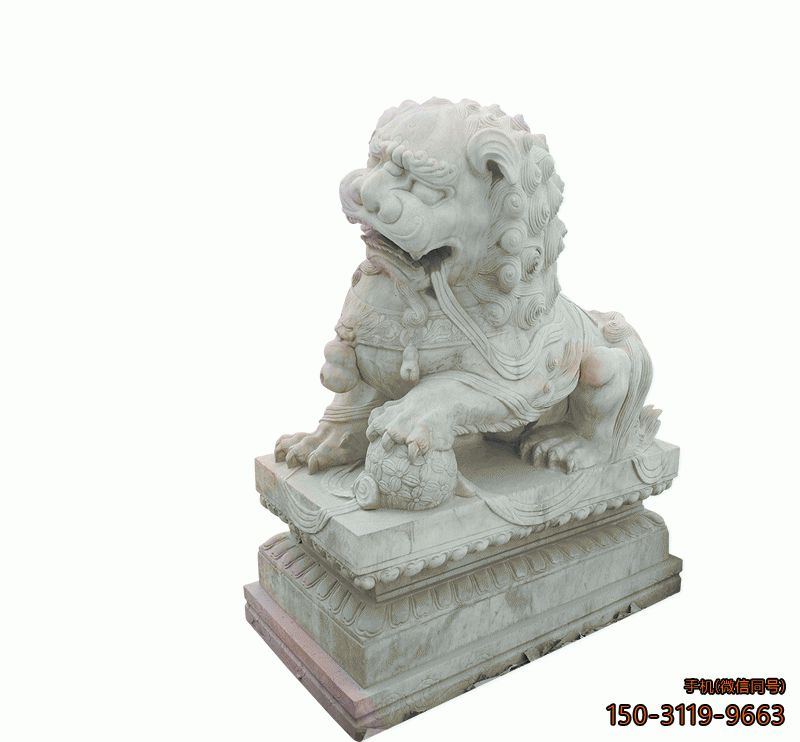 汉白玉狮子_园林狮子动物景观博鱼网页版