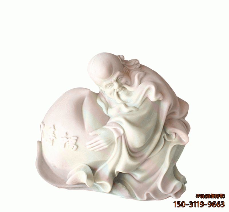 汉白玉寿星公佛像_寺庙寿星公塑像