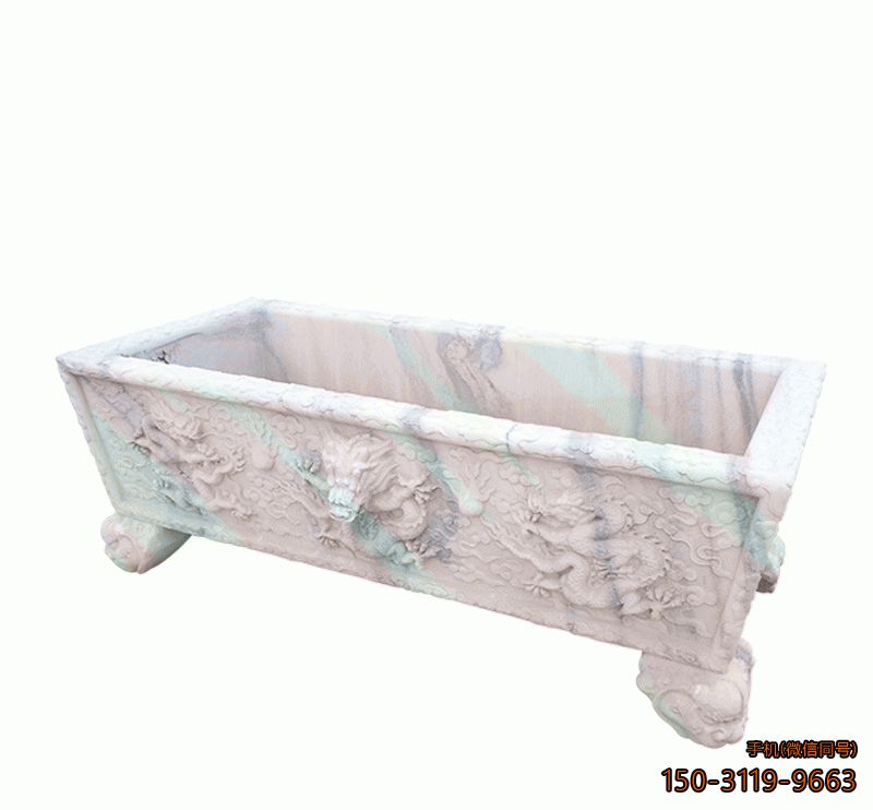 汉白玉水缸_公园庭院创意景观石雕博鱼网页版
