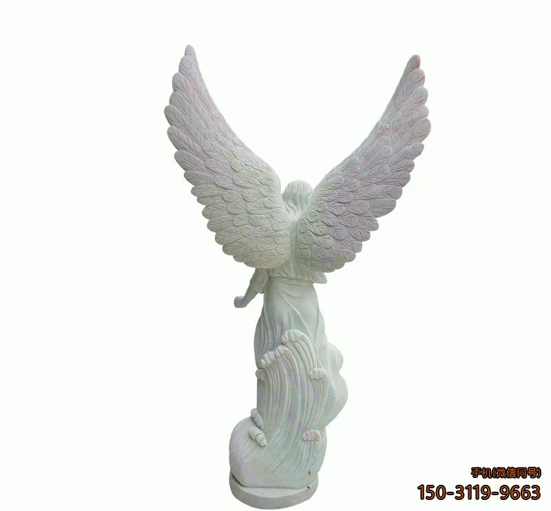 汉白玉天使塑像_广场人物景观博鱼网页版