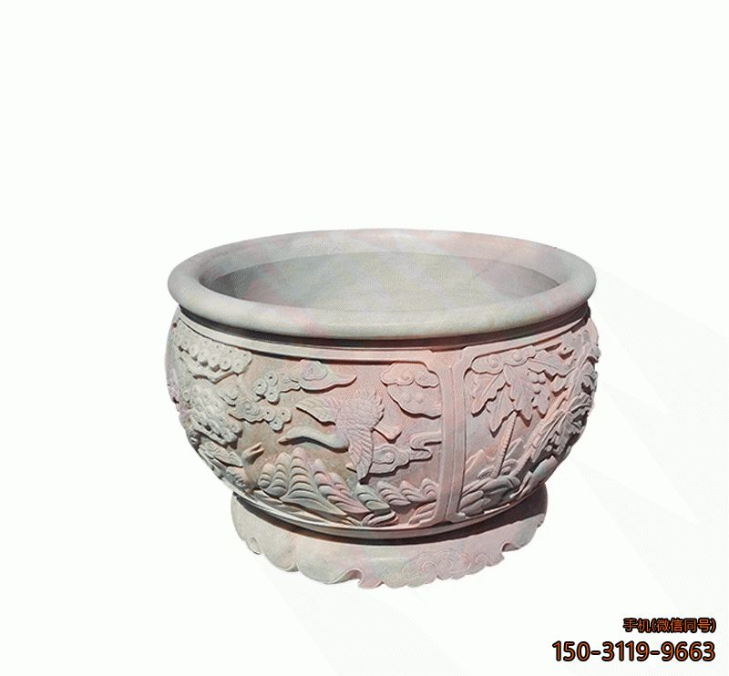 晚霞红水缸_园林公园庭院景观摆件博鱼网页版