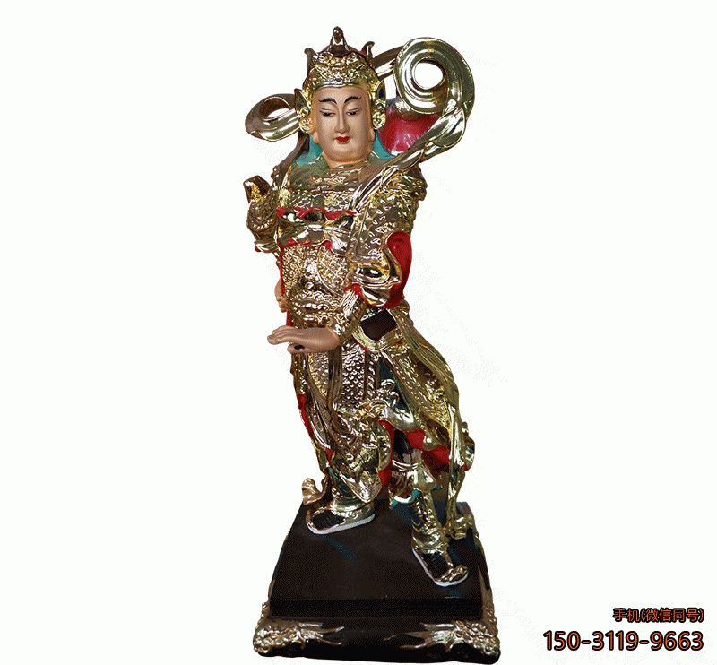 彩绘韦陀佛像_寺庙宗祠鎏金佛像