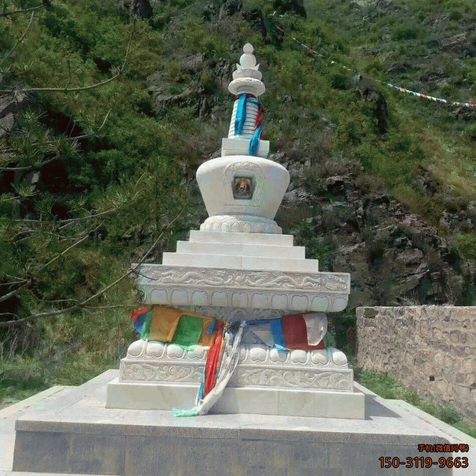 汉白玉舍利塔_大理石藏塔 寺庙石塔