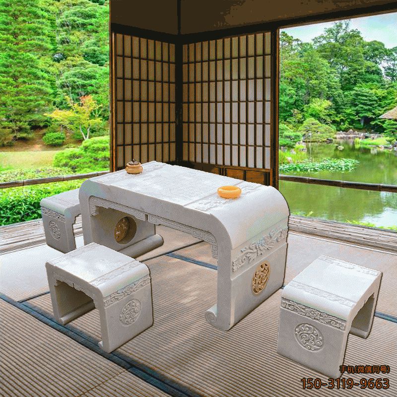 汉白玉拱形桌凳博鱼网页版