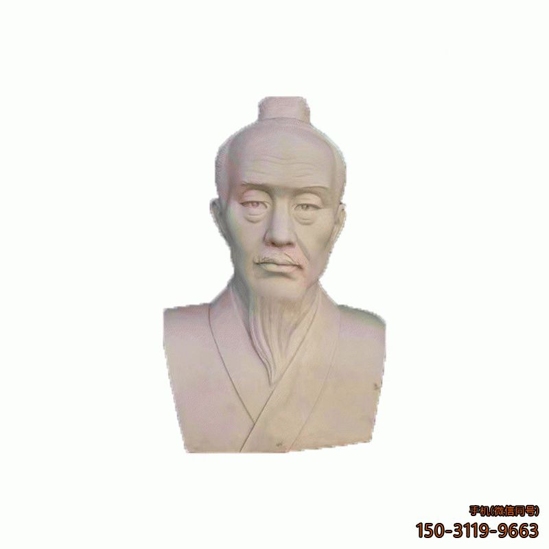 张衡石雕头像__校园名人半身胸像