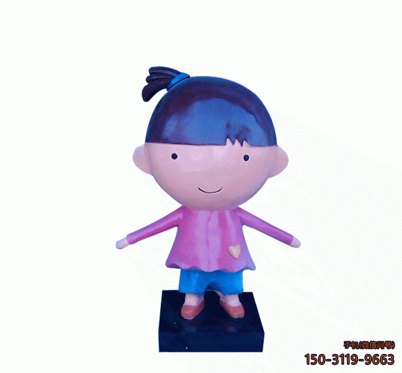 彩绘小女孩_幼儿园玻璃钢孩童人物摆件博鱼网页版