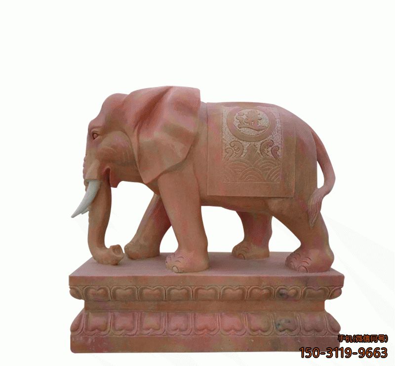 晚霞红招财大象_广场园林动物石雕博鱼网页版
