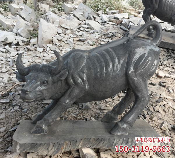 大理石华尔街牛企业石雕牛