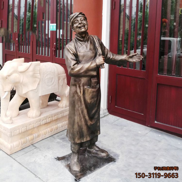 店小二博鱼网页版玻璃钢仿铜古代人物