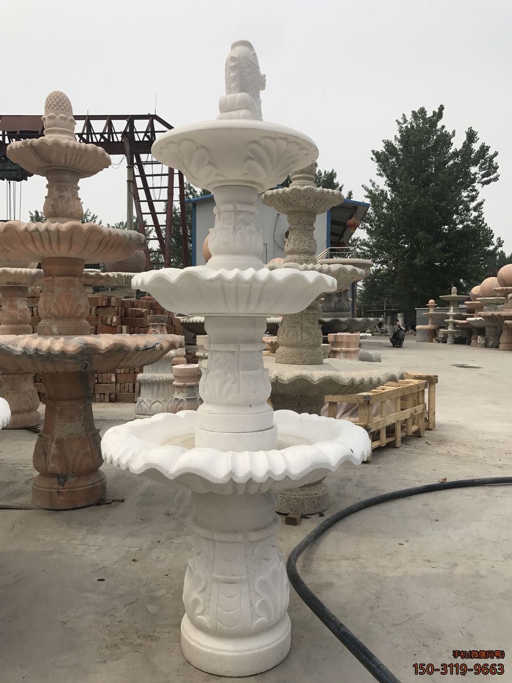 汉白玉跌水盆喷泉石雕博鱼网页版