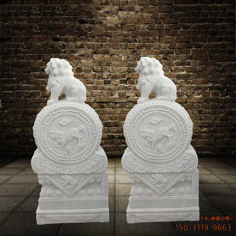 汉白玉石门墩狮子抱鼓石博鱼网页版
